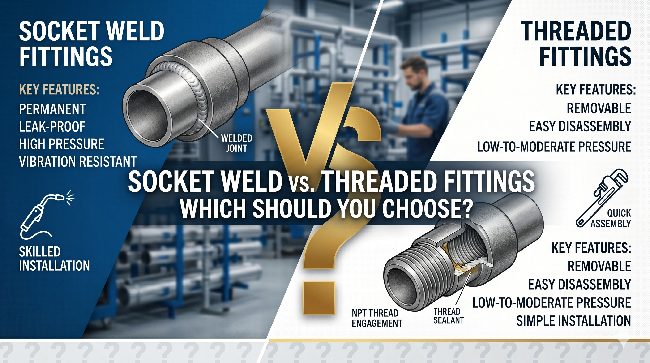 Socket Weld Fittings vs. Threaded Fittings: Which Should You Choose?